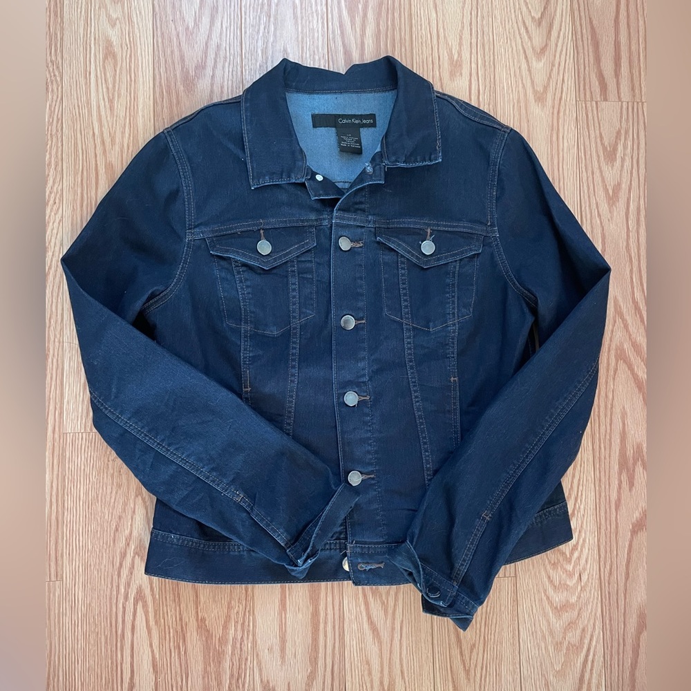 Calvin Klein denim blue women’s jacket size large
